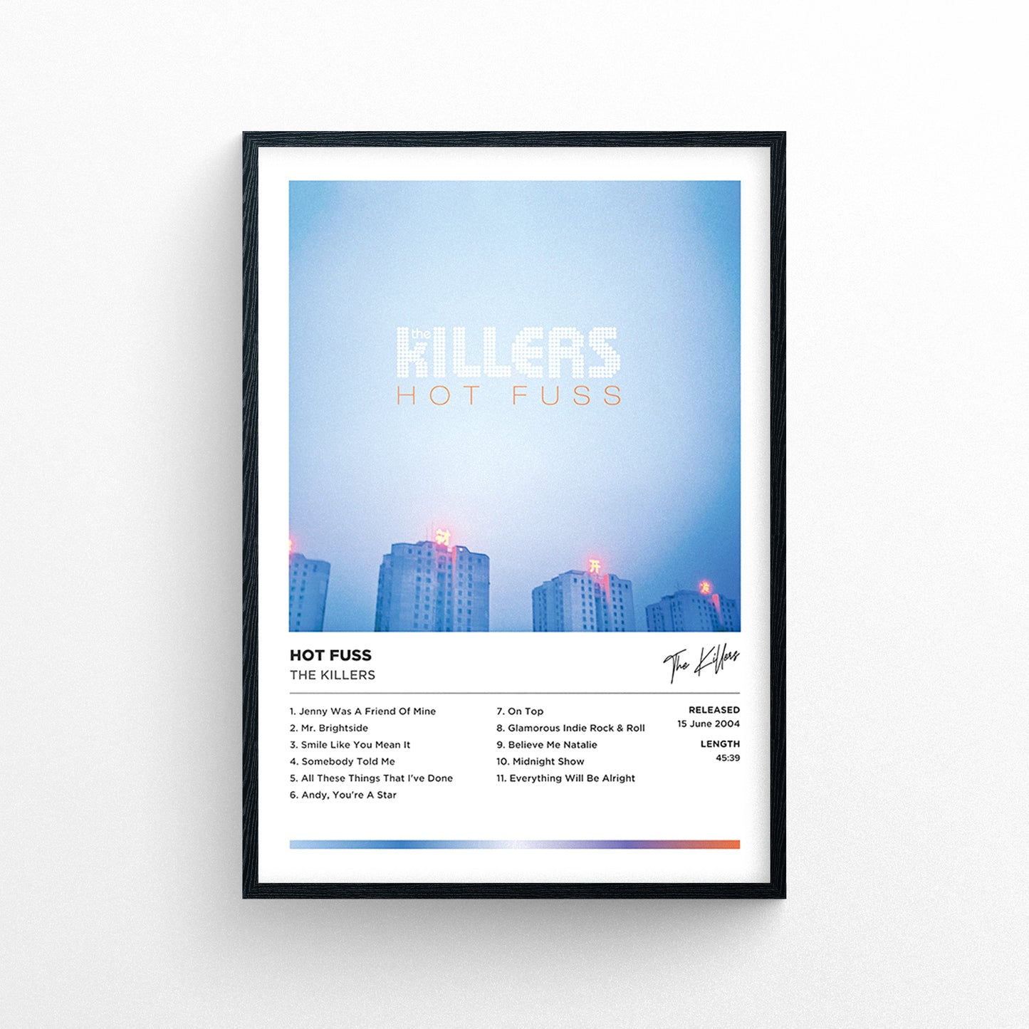 The Killers - Hot Fuss Poster Print | Polaroid Style | Album Cover Artwork