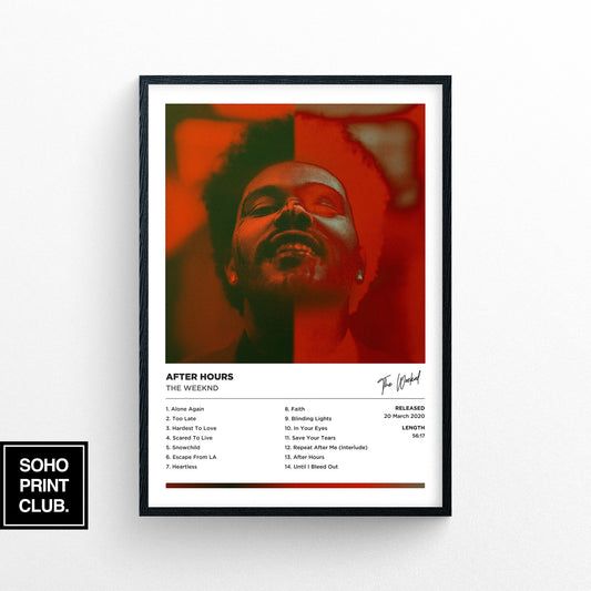 The Weeknd - After Hours Alternative Framed Poster Print | Polaroid Style | Album Cover Artwork