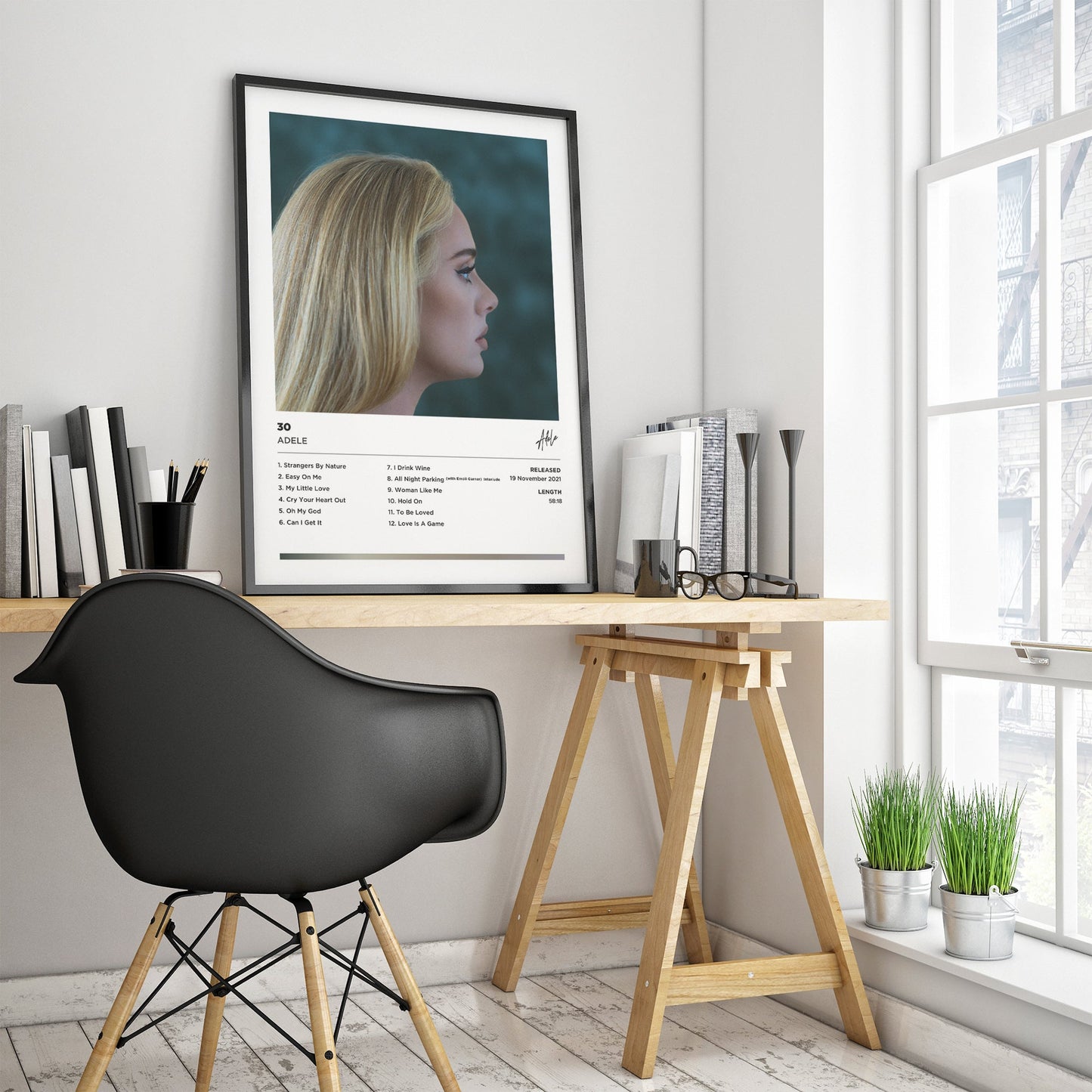 Adele - 30 Framed Poster Print | Polaroid Style | Album Cover Artwork