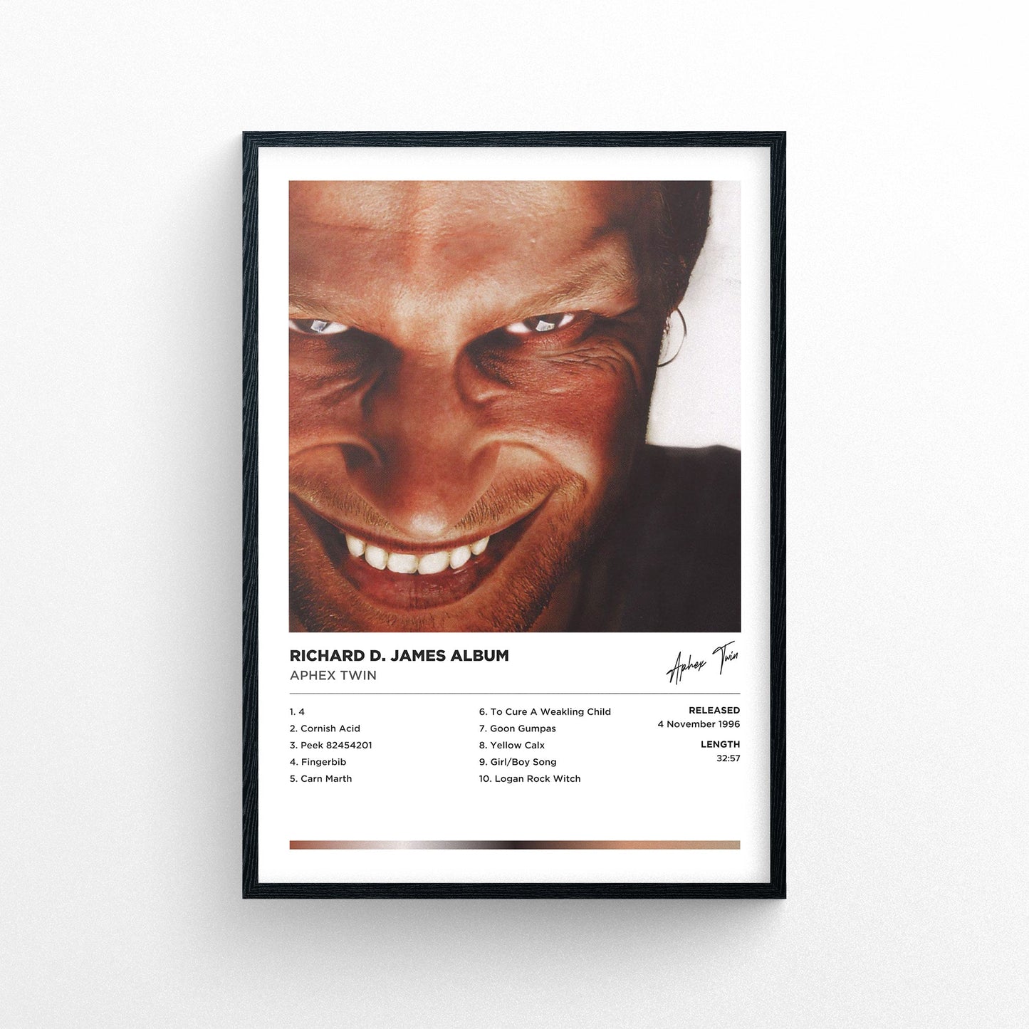 Aphex Twin - Richard D. James Album Framed Poster Print | Polaroid Style | Album Cover Artwork