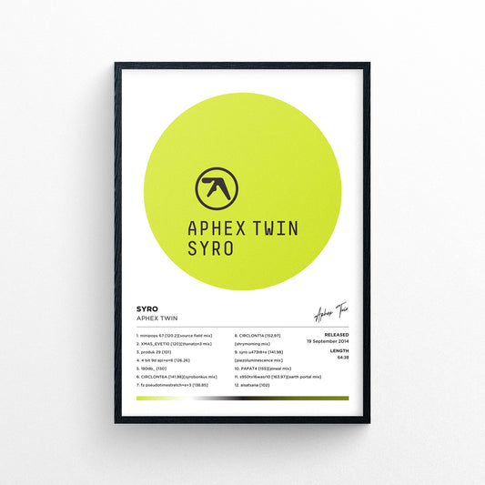 Aphex Twin - Syro Framed Poster Print | Polaroid Style | Album Cover Artwork