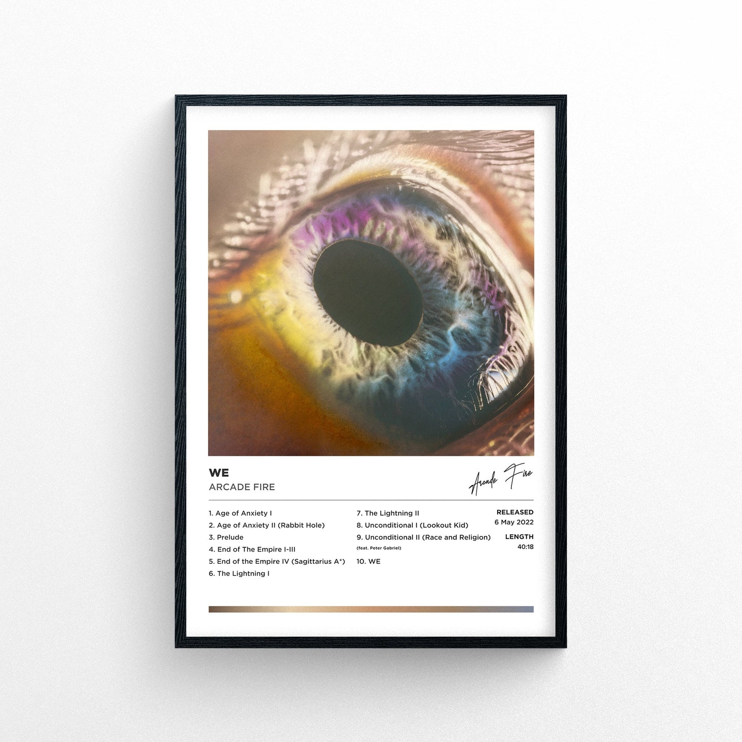 Arcade Fire - WE Framed Poster Print | Polaroid Style | Album Cover Artwork