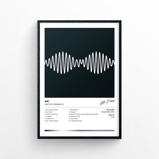Arctic Monkeys - AM Poster Print - Framed Options Available | Polaroid Style | Album Cover Artwork