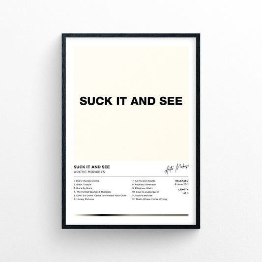 Arctic Monkeys - Suck It and See Framed Poster Print | Polaroid Style | Album Cover Artwork