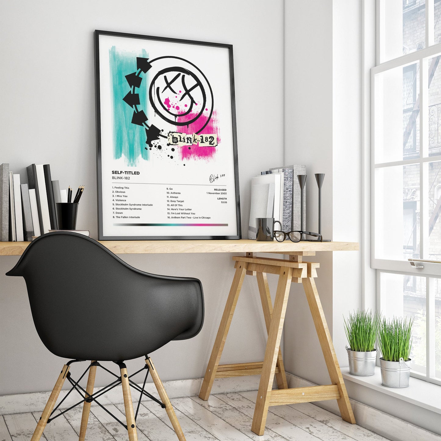 Blink-182 - Blink-182 Framed Poster Print | Polaroid Style | Album Cover Artwork