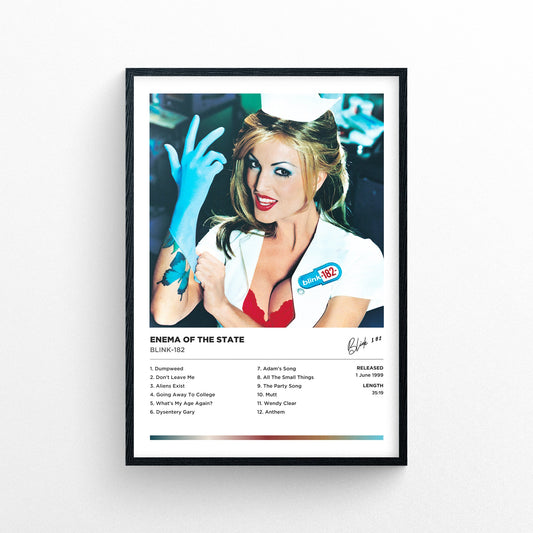 Blink-182 - Enema Of The State Poster Print - Framed Options Available | Polaroid Style | Album Cover Artwork