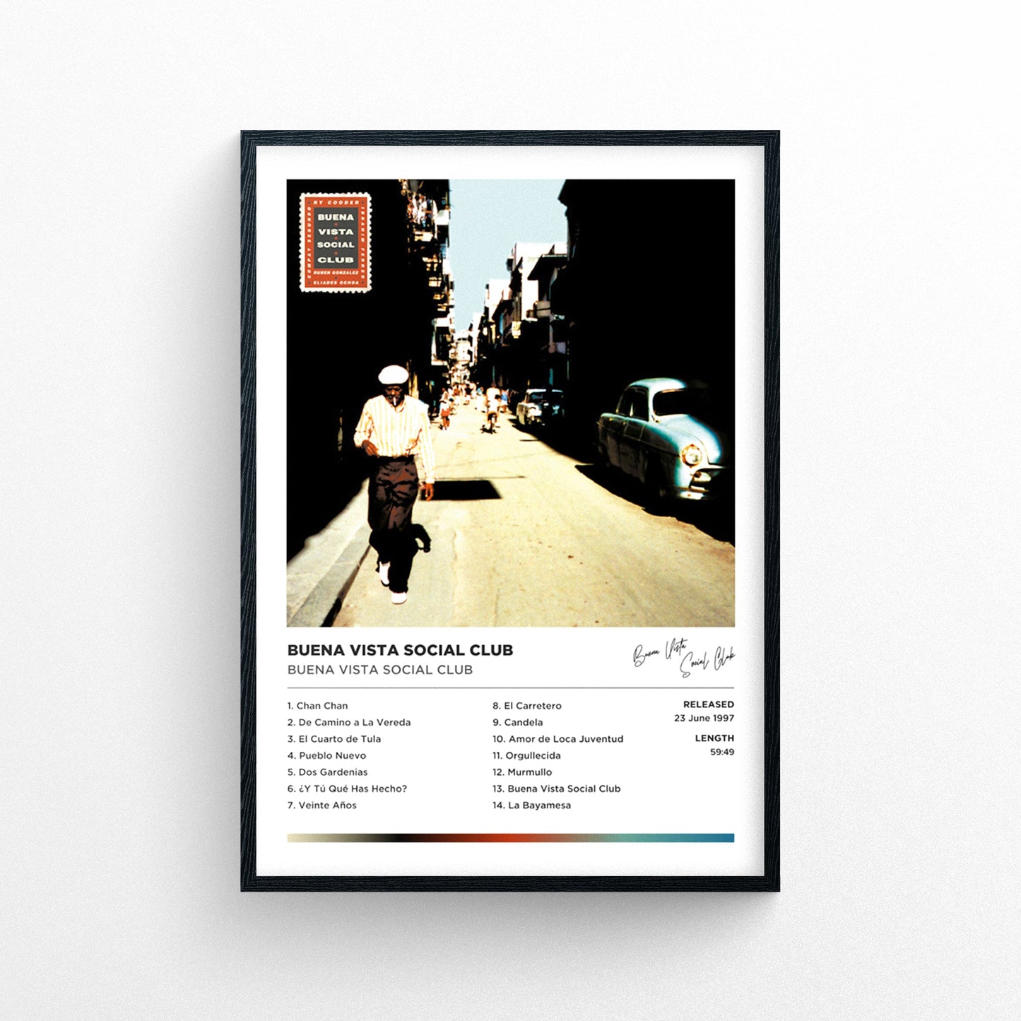 Buena Vista Social Club - Self-Titled Framed Poster Print | Polaroid Style | Album Cover Artwork