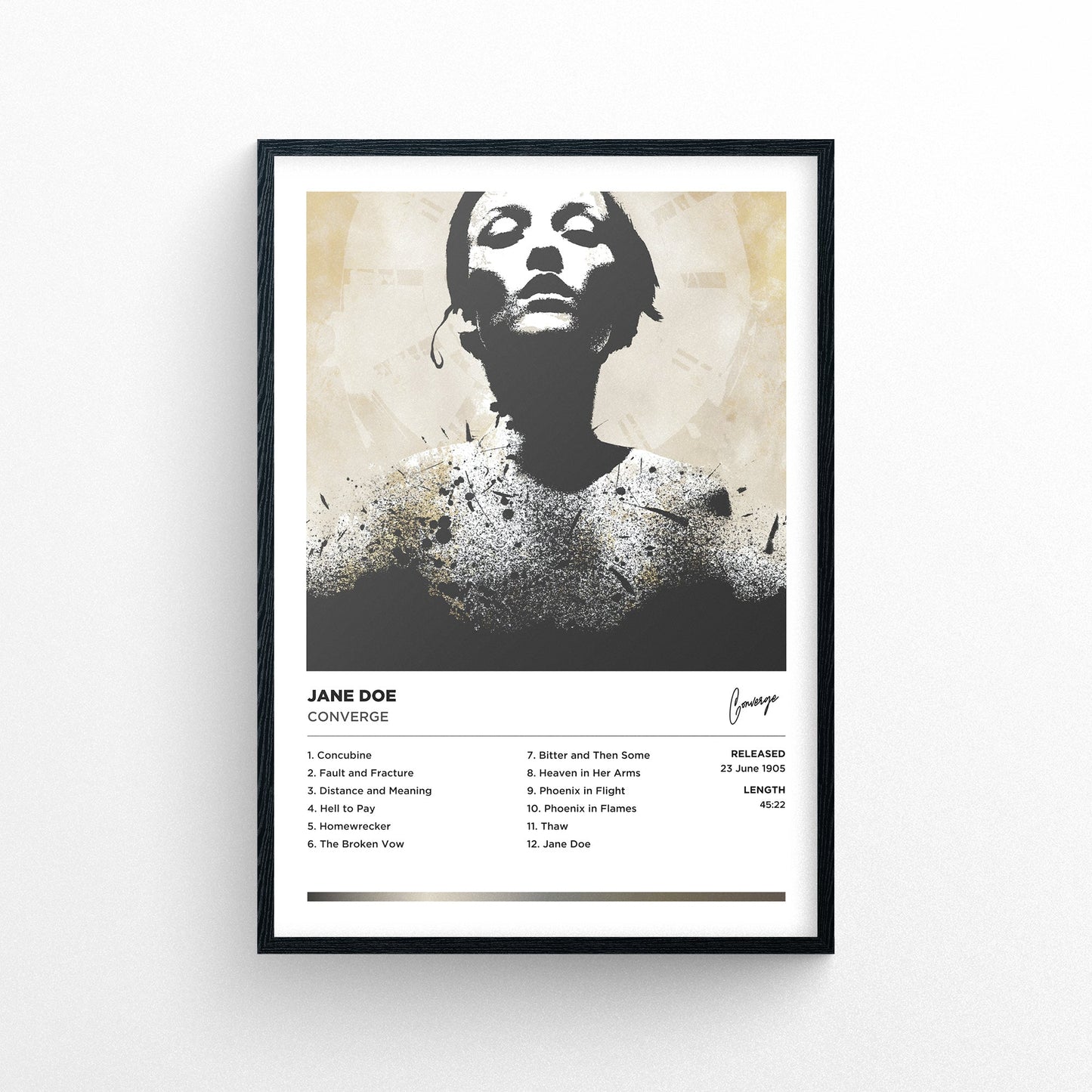 Converge - Jane Doe Framed Poster Print | Polaroid Style | Album Cover Artwork