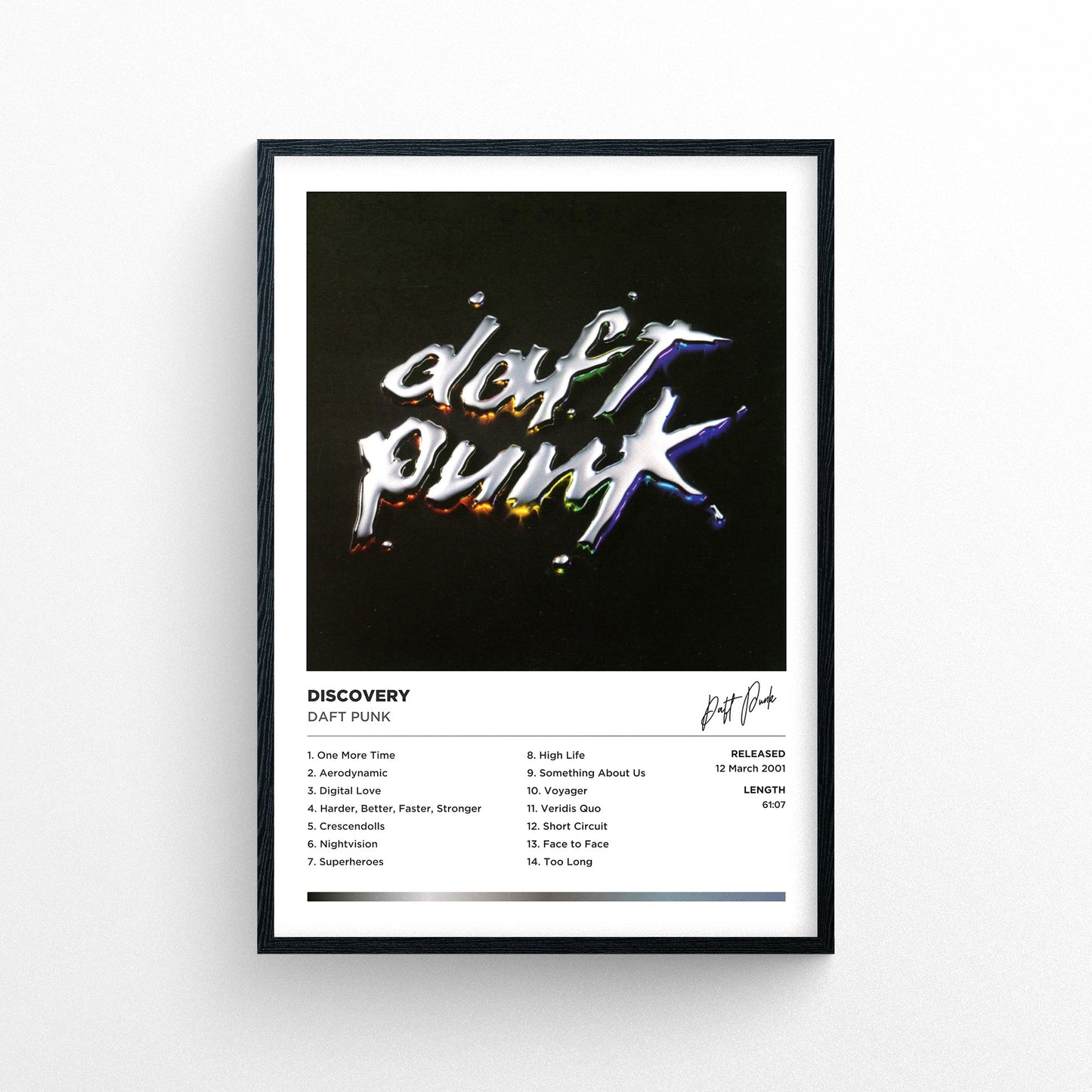 Daft Punk - Discovery Framed Poster Print | Polaroid Style | Album Cover Artwork