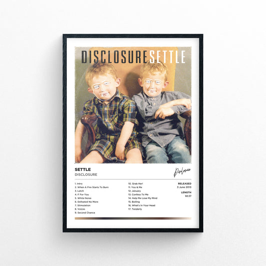 Disclosure - Settle Framed Poster Print | Polaroid Style | Album Cover Artwork