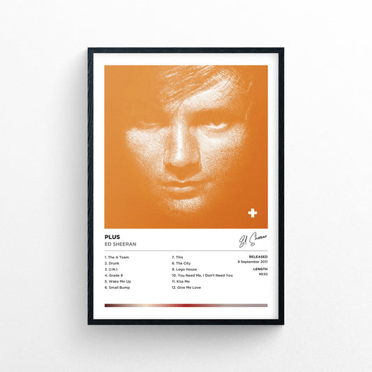 Ed Sheeran - Plus Framed Poster Print | Polaroid Style | Album Cover Artwork