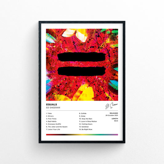 Ed Sheeran - Equals Framed Poster Print | Polaroid Style | Album Cover Artwork