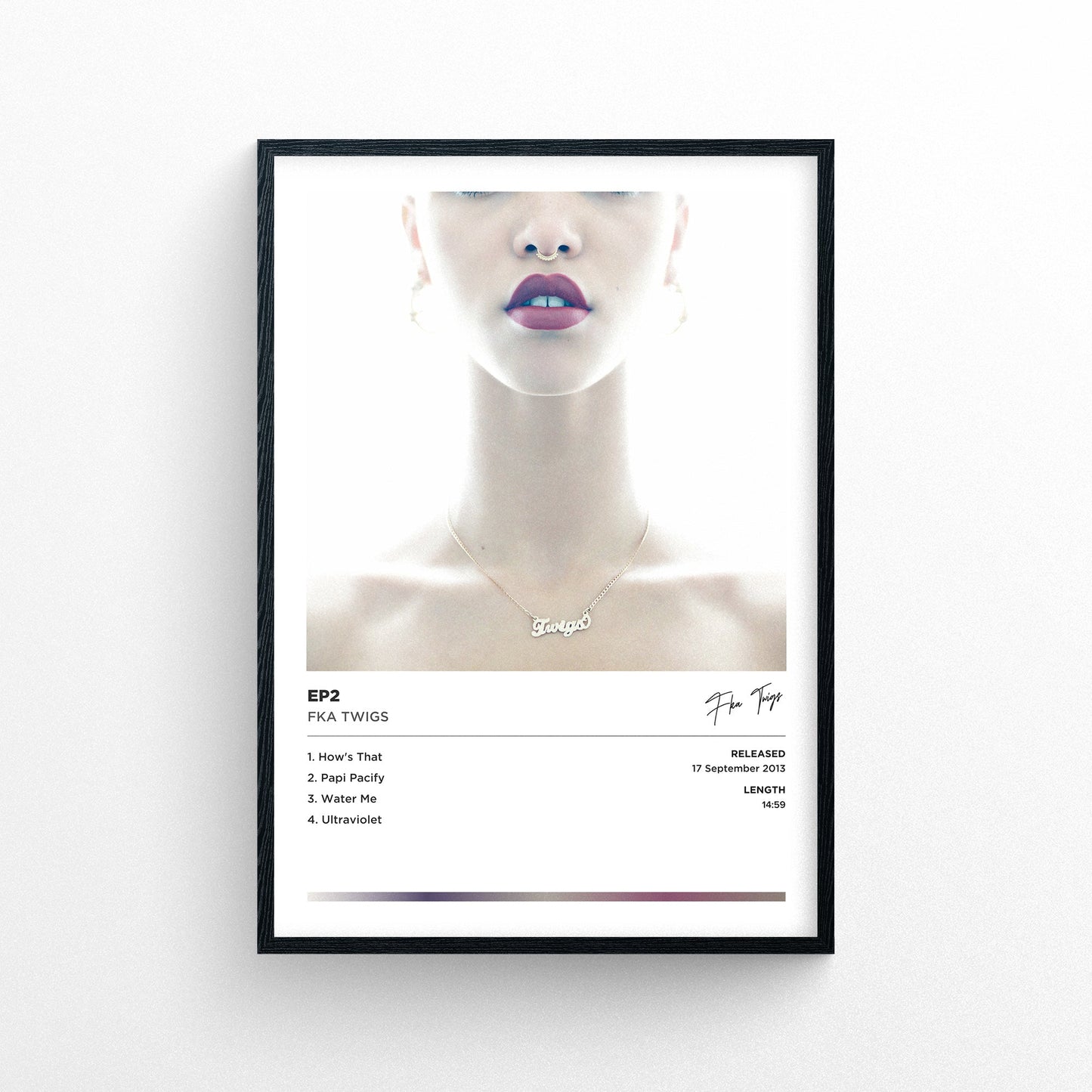 FKA Twigs - EP2 Framed Poster Print | Polaroid Style | Album Cover Artwork