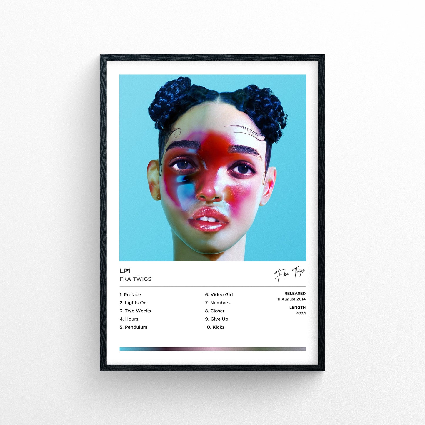 FKA Twigs - LP1 Framed Poster Print | Polaroid Style | Album Cover Artwork