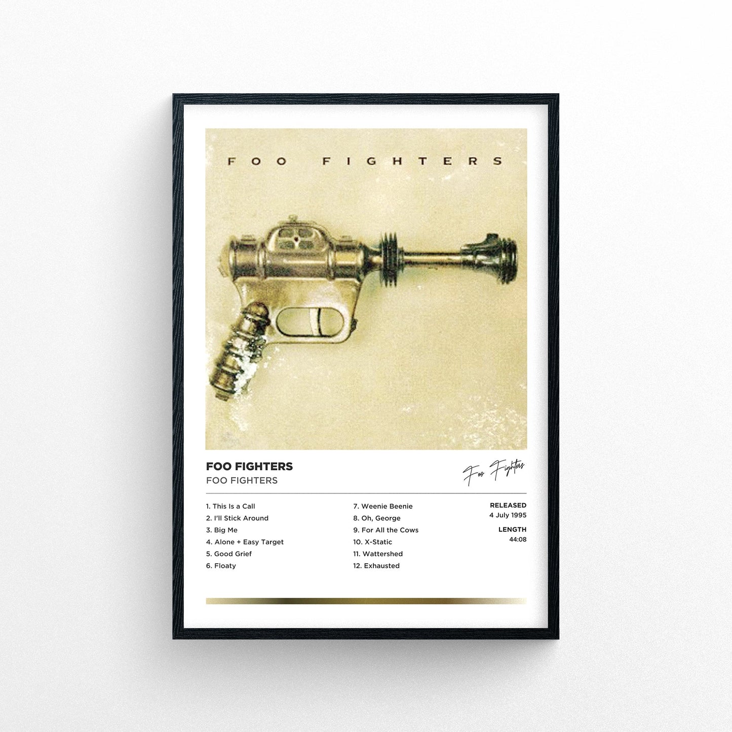 Foo Fighters - Foo Fighters Framed Poster Print | Polaroid Style | Album Cover Artwork
