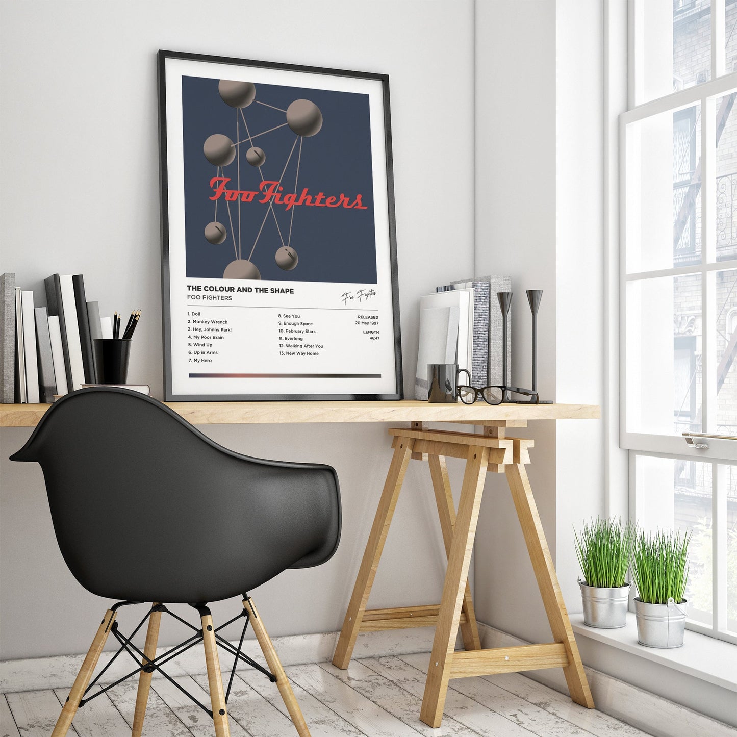 Foo Fighters - The Colour and the Shape Framed Poster Print | Polaroid Style | Album Cover Artwork