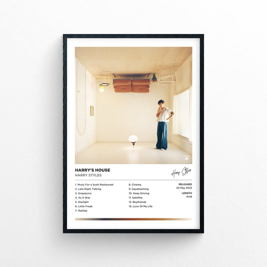 Harry Styles - Harry's House Poster Print - Framed Options Available | Polaroid Style | Album Cover Artwork