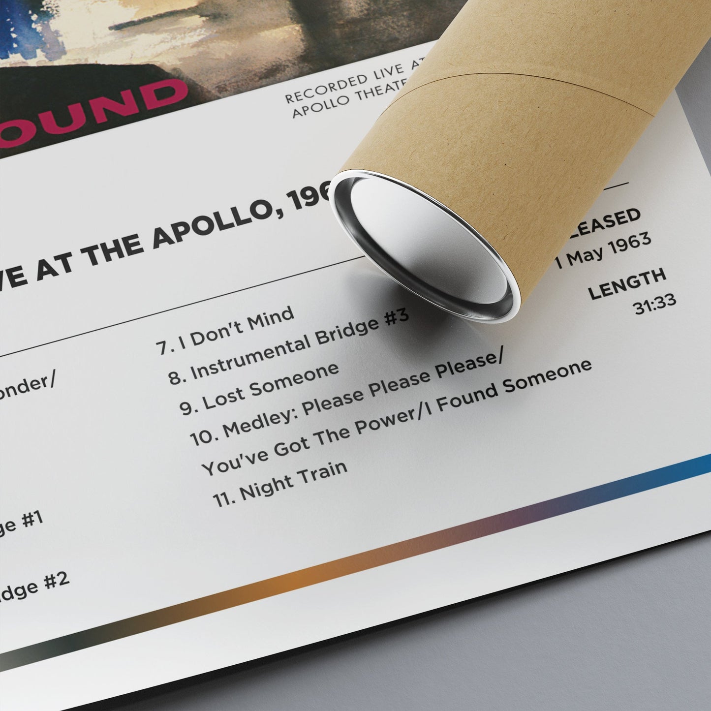 James Brown - Live At The Apollo Framed Poster Print | Polaroid Style | Album Cover Artwork