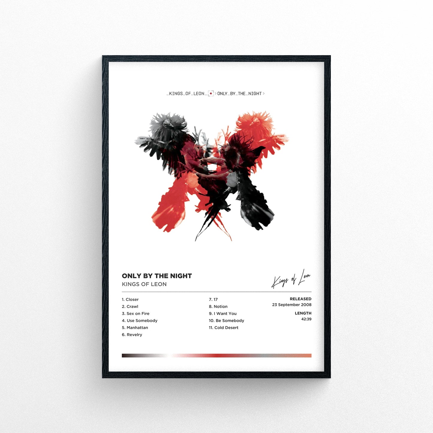 Kings of Leon - Only By The Night Framed Poster Print | Polaroid Style | Album Cover Artwork