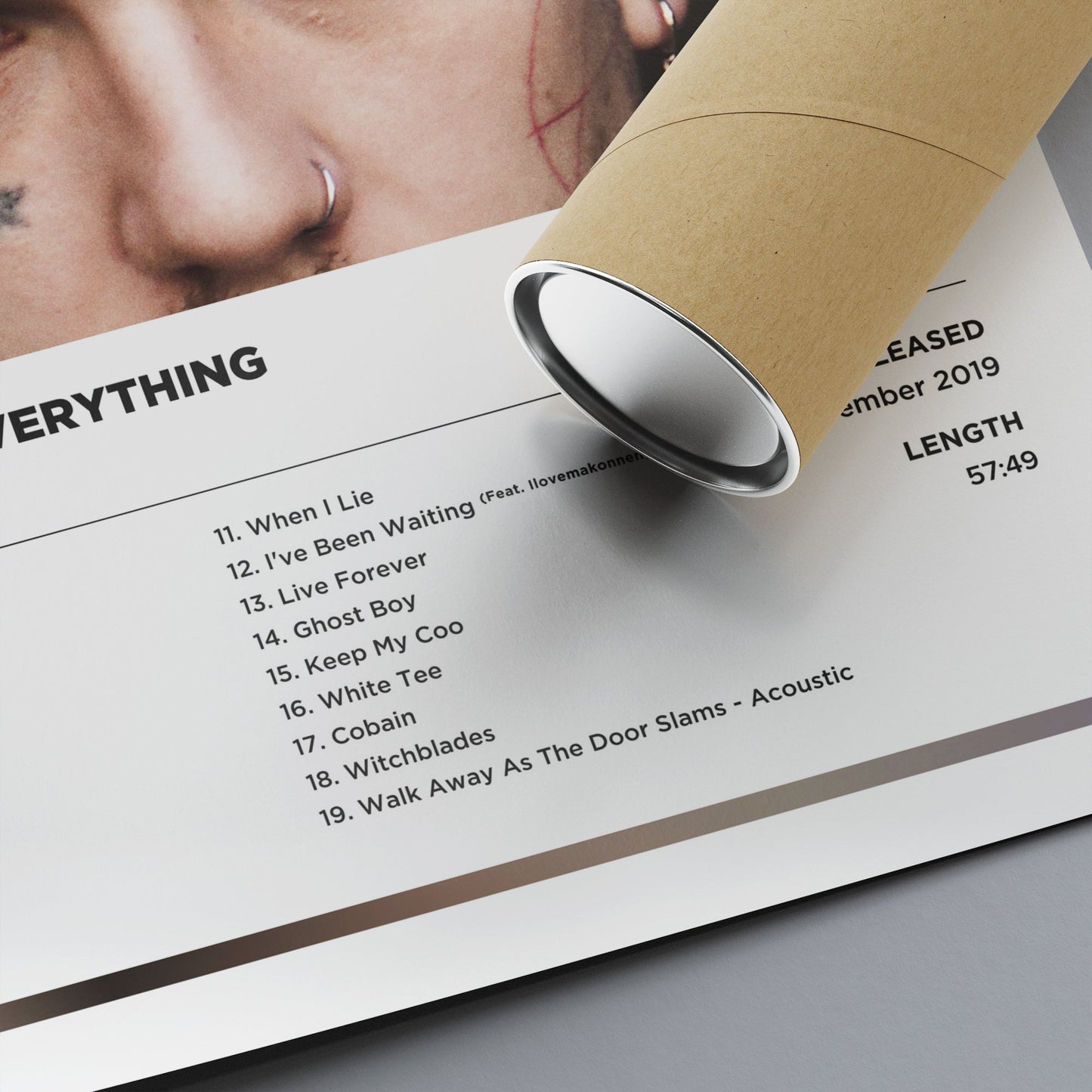 Lil Peep - Everybody's Everything Framed Poster Print | Polaroid Style | Album Cover Artwork