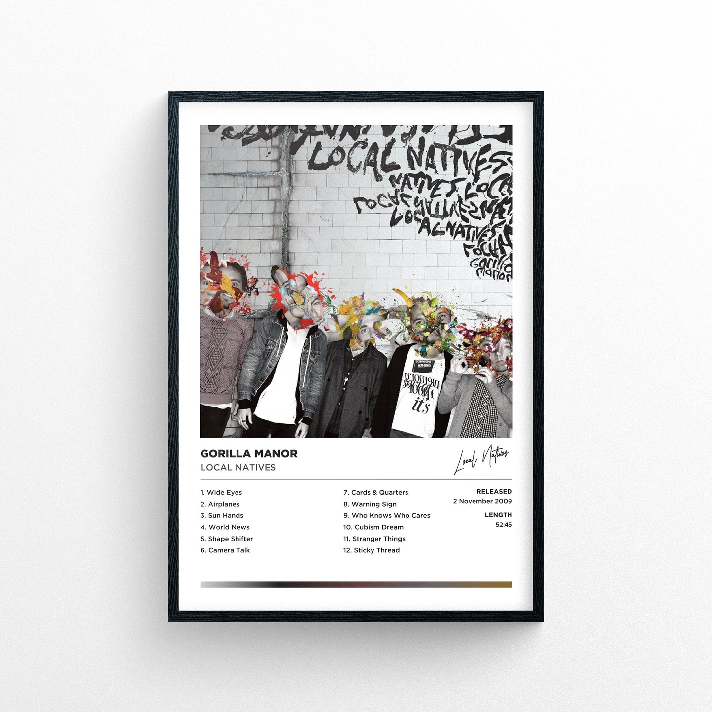 Local Natives - Gorilla Manor Framed Poster Print | Polaroid Style | Album Cover Artwork