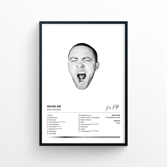 Mac Miller - Good AM Framed Poster Print | Polaroid Style | Album Cover Artwork