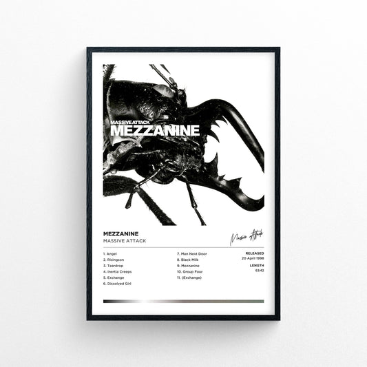Massive Attack - Mezzanine Framed Poster Print | Polaroid Style | Album Cover Artwork