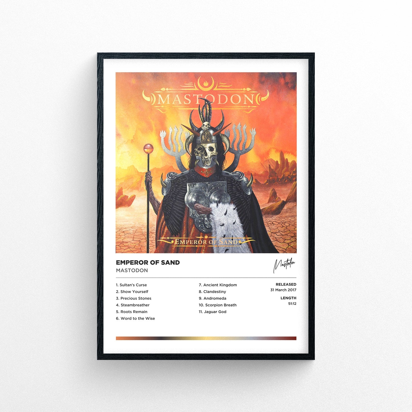 Mastodon - Emperor of Sand Framed Poster Print | Polaroid Style | Album Cover Artwork