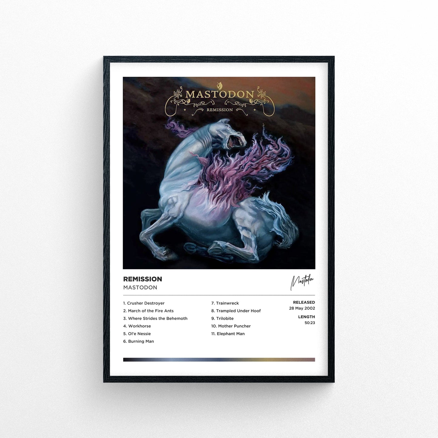 Mastodon - Remission Framed Poster Print | Polaroid Style | Album Cover Artwork