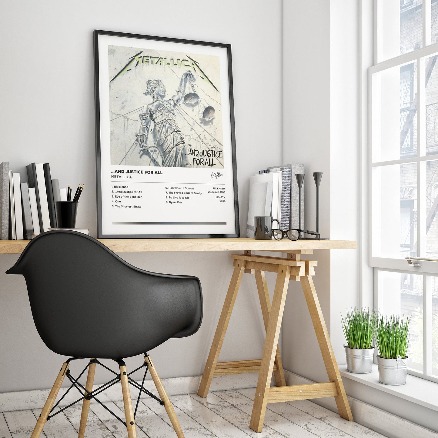 Metallica - And Justice for All Framed Poster Print | Polaroid Style | Album Cover Artwork