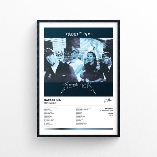 Metallica - Garage Inc. Framed Poster Print | Polaroid Style | Album Cover Artwork