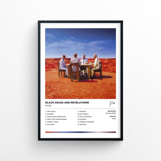 Muse - Black Holes and Revelations Framed Poster Print | Polaroid Style | Album Cover Artwork