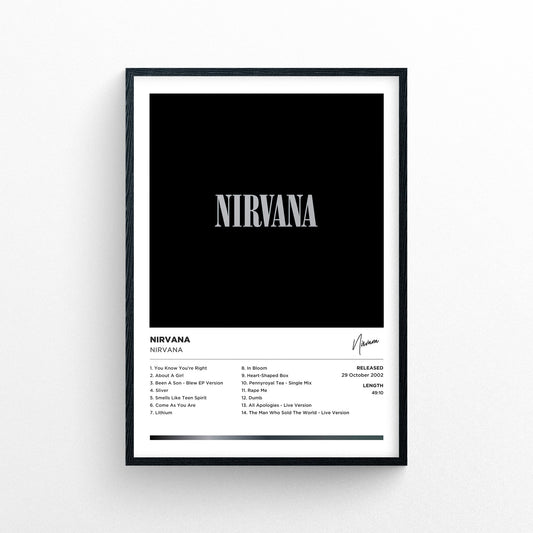 Nirvana - Self-Titled Framed Poster Print | Polaroid Style | Album Cover Artwork