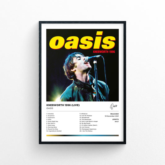 Oasis - Knebworth Framed Poster Print | Polaroid Style | Album Cover Artwork