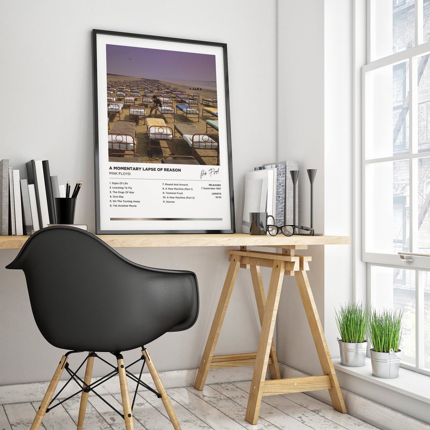 Pink Floyd - A Momentary Lapse Of Reason Framed Poster Print | Polaroid Style | Album Cover Artwork