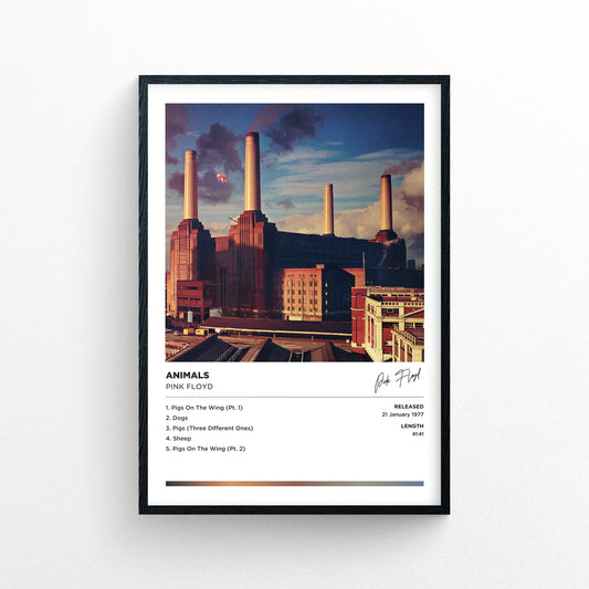 Pink Floyd - Animals Poster Print - Framed Options Available | Polaroid Style | Album Cover Artwork