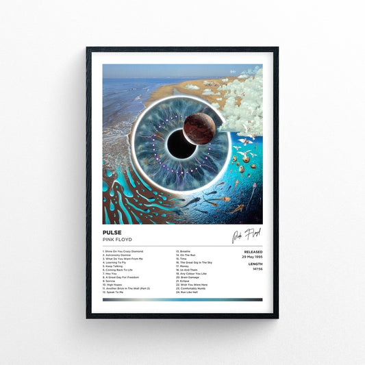 Pink Floyd - Pulse Framed Poster Print | Polaroid Style | Album Cover Artwork
