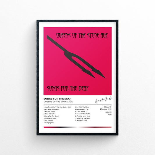 Queens of the Stone Age - Songs For The Deaf Framed Poster Print | Polaroid Style | Album Cover Artwork