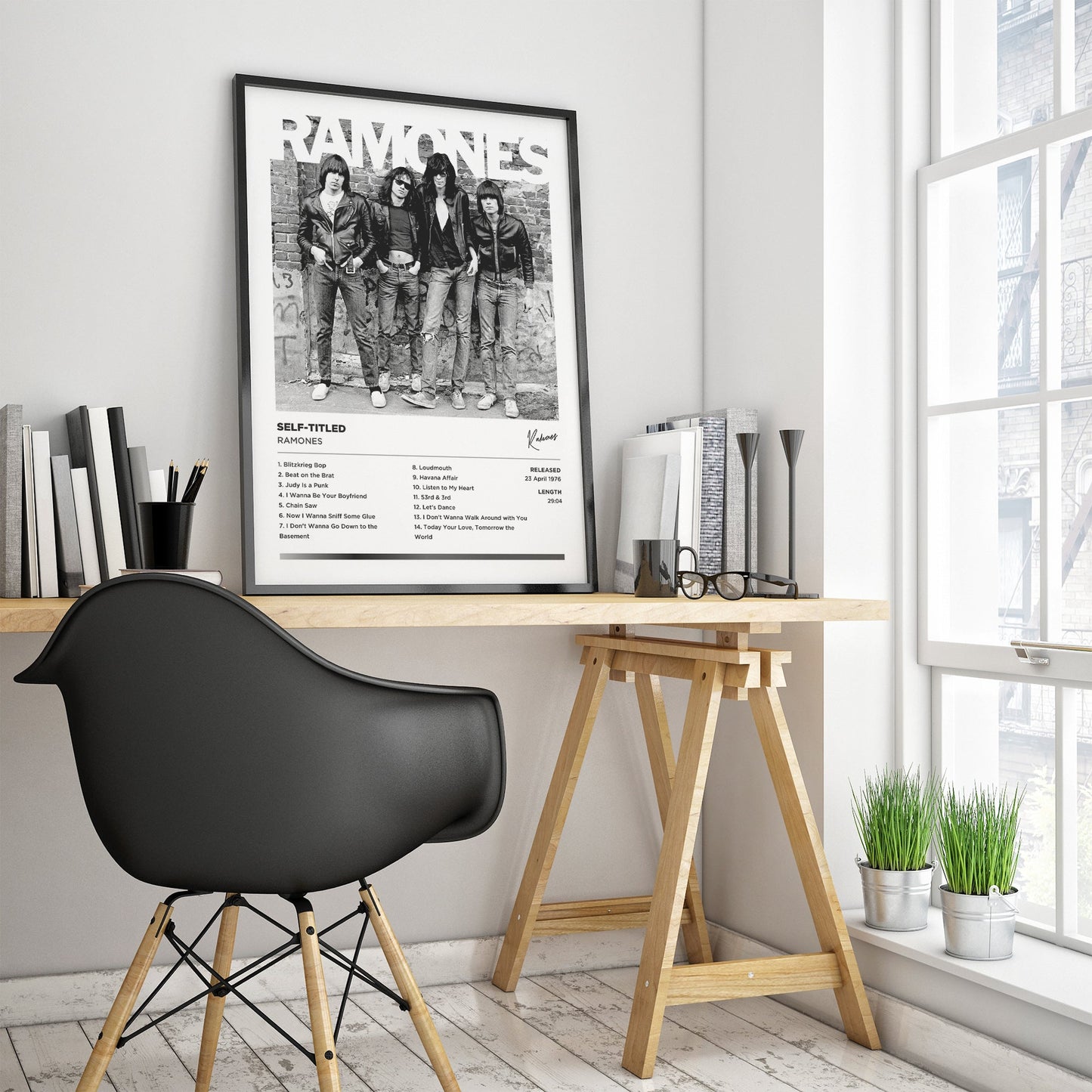 Ramones - Self-Titled Framed Poster Print | Polaroid Style | Album Cover Artwork