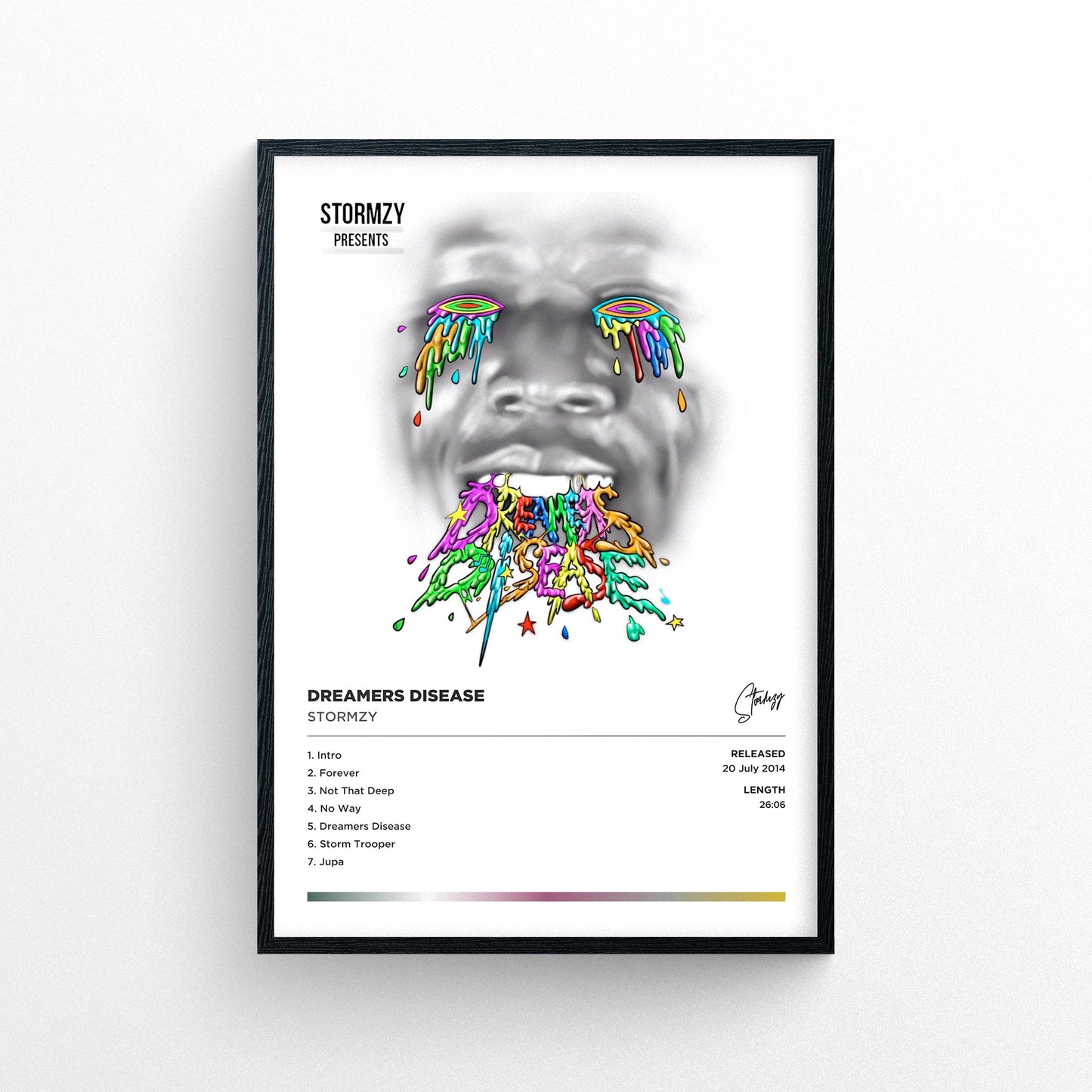Stormzy - Dreamers Disease Framed Poster Print | Polaroid Style | Album Cover Artwork
