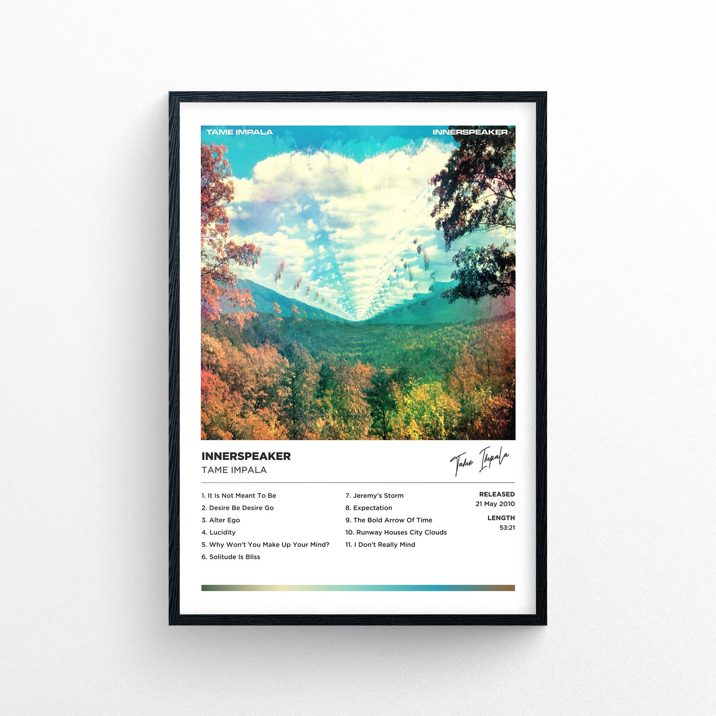 Tame Impala - Innerspeaker Framed Poster Print | Polaroid Style | Album Cover Artwork