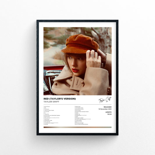 Taylor Swift - Red (Taylor's Version) Framed Poster Print | Polaroid Style | Album Cover Artwork