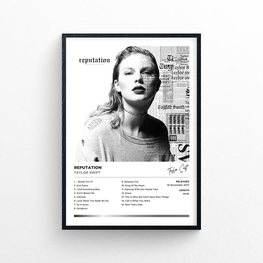 Taylor Swift - Reputation Framed Poster Print | Polaroid Style | Album Cover Artwork