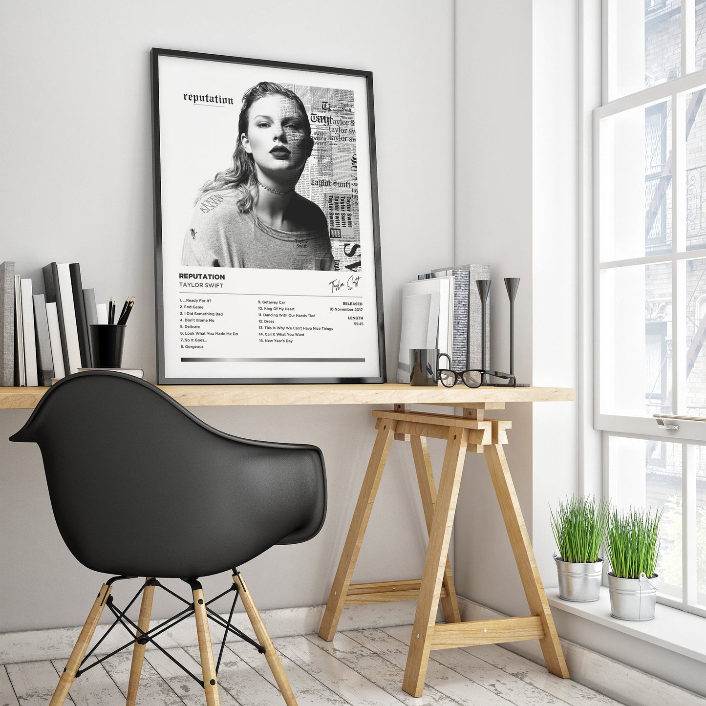 Taylor Swift - Reputation Framed Poster Print | Polaroid Style | Album Cover Artwork