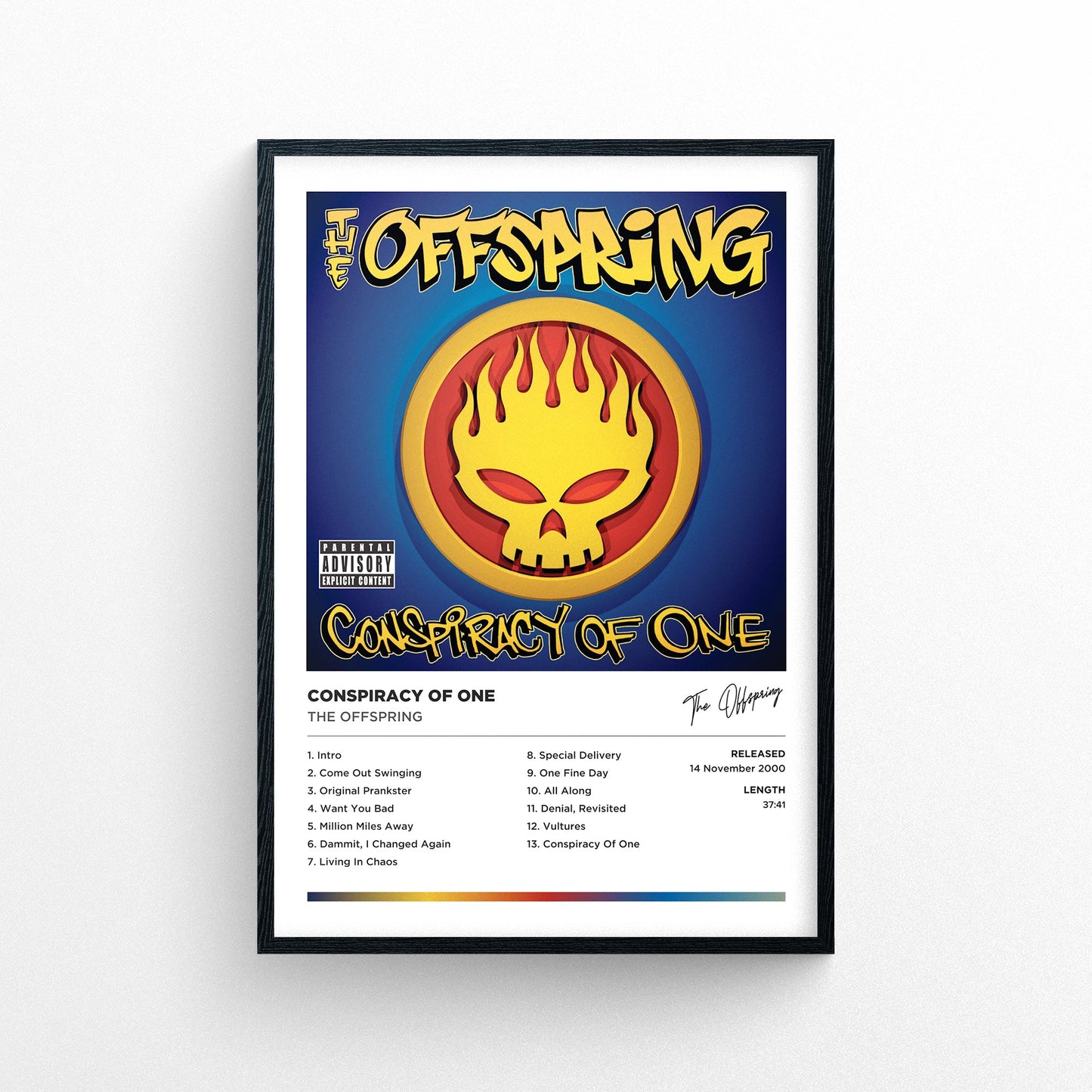 The Offspring - Conspiracy Of One Framed Poster Print | Polaroid Style | Album Cover Artwork
