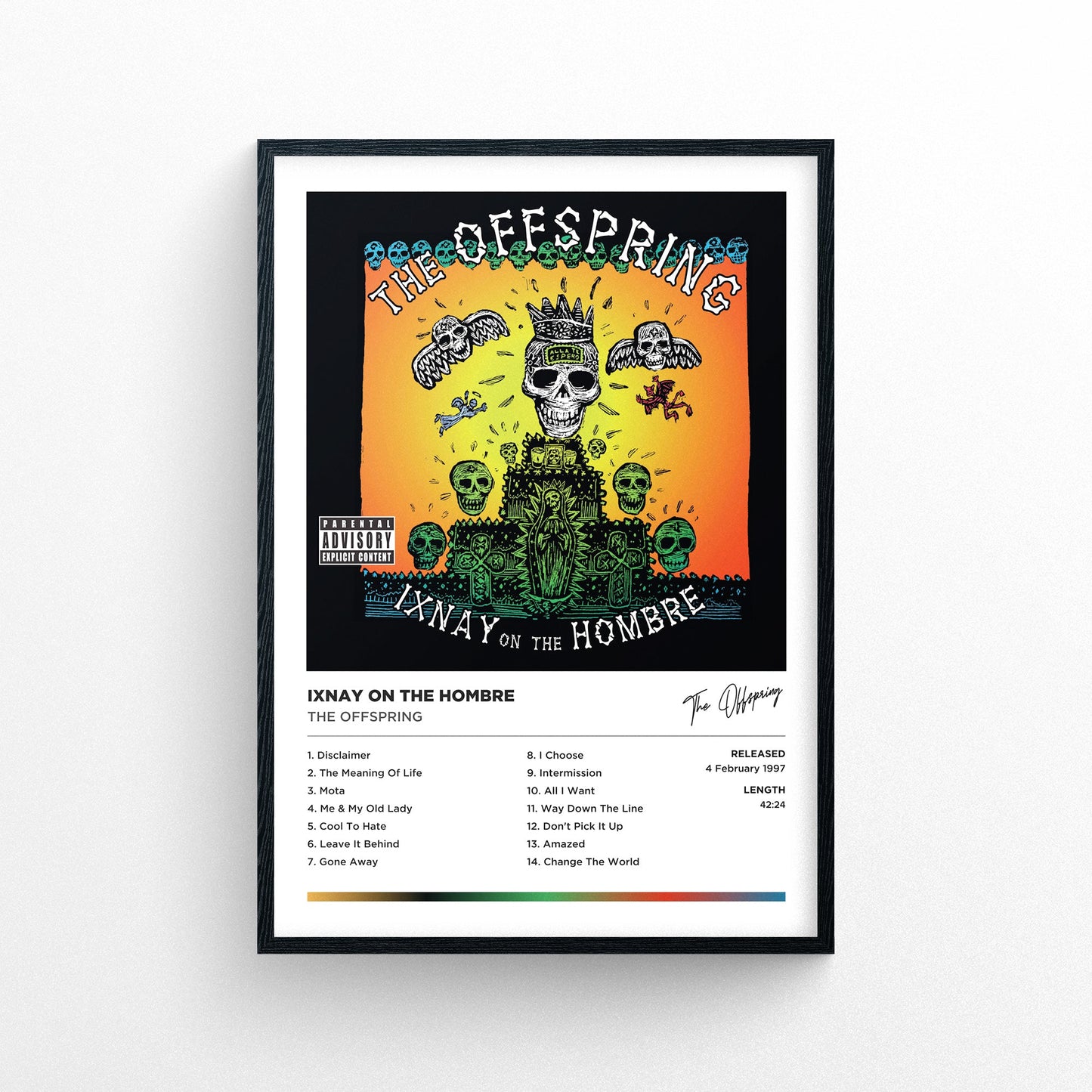 The Offspring - Ixnay On The Hombre Framed Poster Print | Polaroid Style | Album Cover Artwork