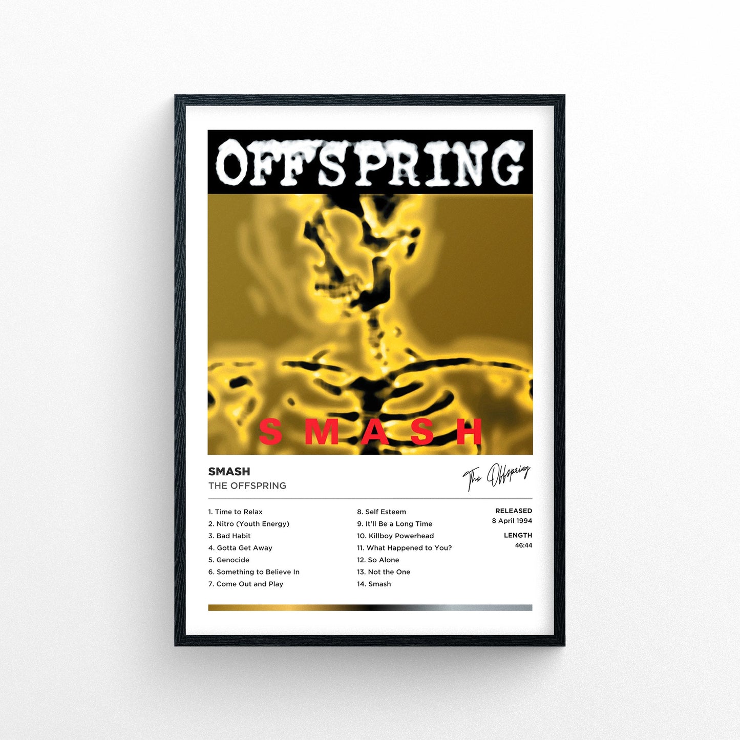 The Offspring - Smash Framed Poster Print | Polaroid Style | Album Cover Artwork