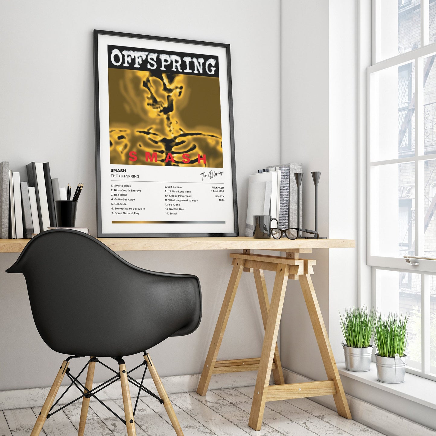 The Offspring - Smash Framed Poster Print | Polaroid Style | Album Cover Artwork