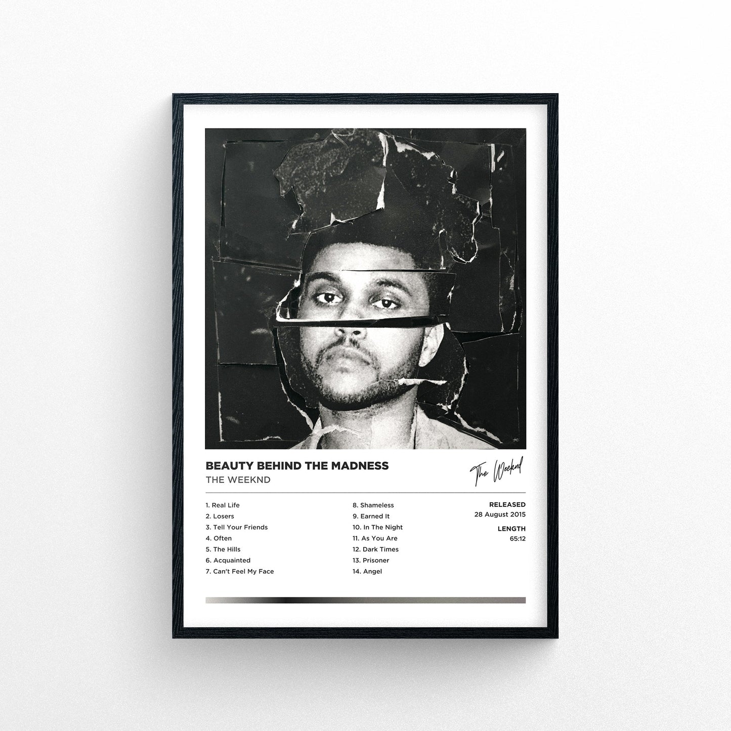 The Weeknd - Beauty Behind The Madness Framed Poster Print | Polaroid Style | Album Cover Artwork