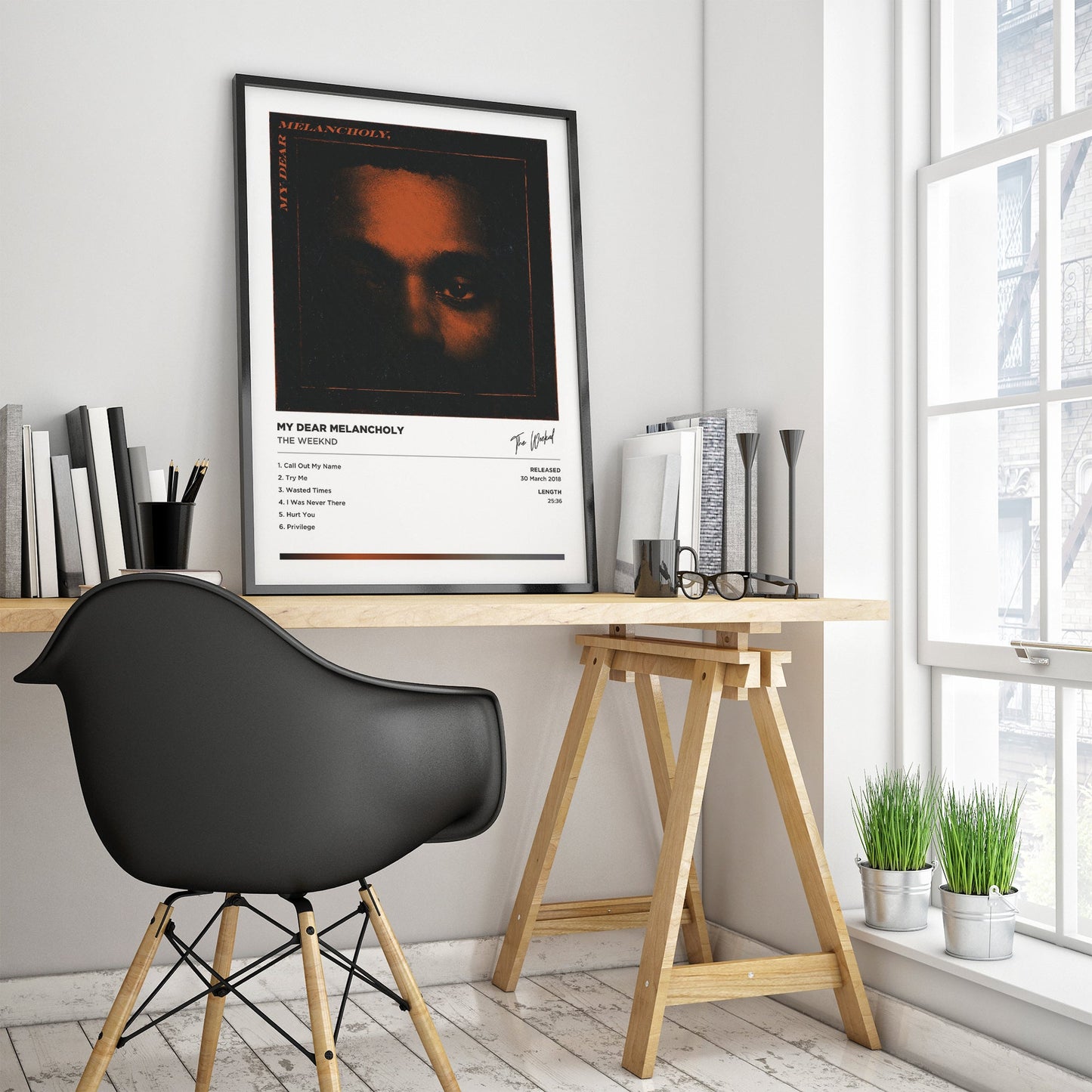 The Weeknd - My Dear Melancholy Framed Poster Print | Polaroid Style | Album Cover Artwork